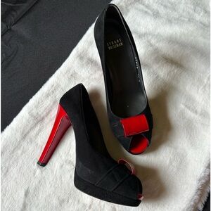Stuart Weitzman red & black heels